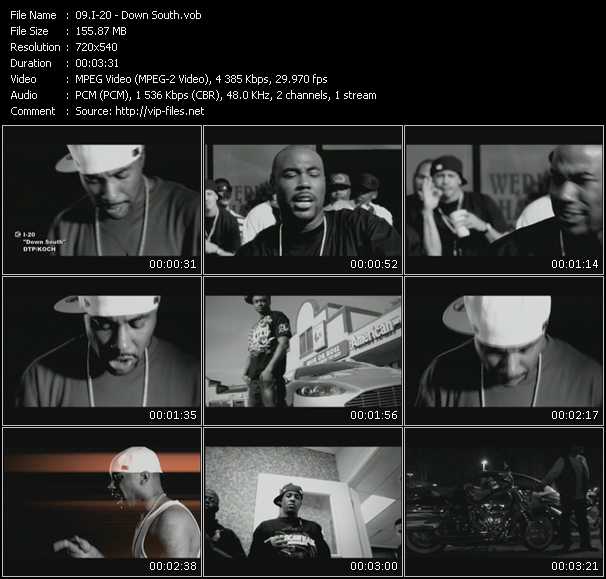 I-20 video ”Down South” from dvd ”Screenplay VJ-Pro Urban Vision October 2008”