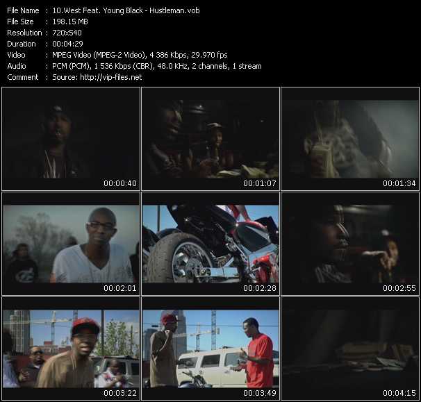 West Feat. Young Black video ”Hustleman” from dvd ”Screenplay VJ-Pro Urban Vision October 2008”