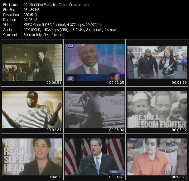 Killer Mike Feat. Ice Cube video ”Pressure” from dvd ”Screenplay VJ-Pro Urban Vision October 2008”
