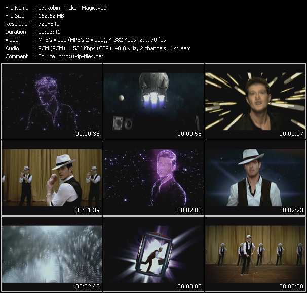 Robin Thicke video ”Magic” from dvd ”Screenplay VJ-Pro Urban Vision November 2008”