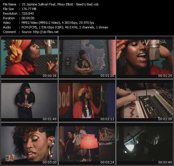 Jazmine Sullivan Feat. Missy Elliott video ”Need U Bad” from dvd ”Screenplay VJ-Pro Urban Vision November 2008”