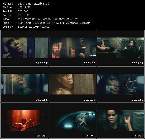 Rihanna video ”Disturbia” from dvd ”Top Hits USA Video VH-71 October 2008”