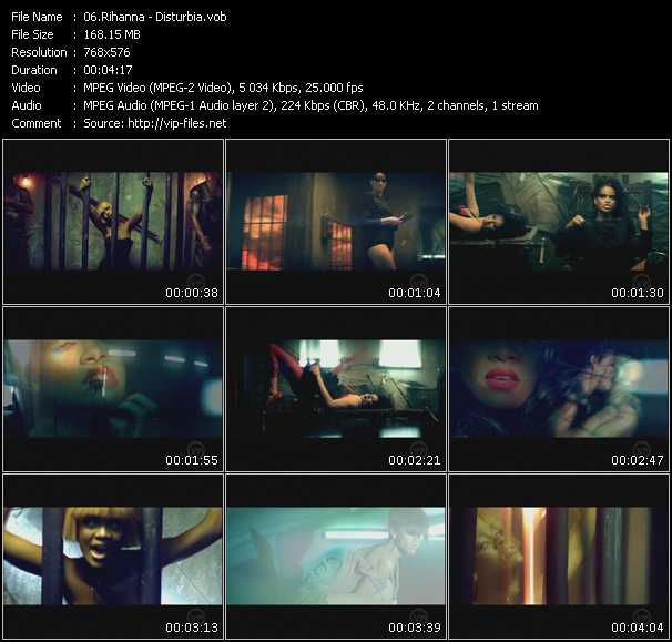 Rihanna video ”Disturbia” from dvd ”The Video Pool UK September 2008”