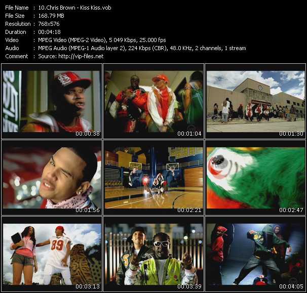 Chris Brown video ”Kiss Kiss” from dvd ”The Video Pool UK September 2008”