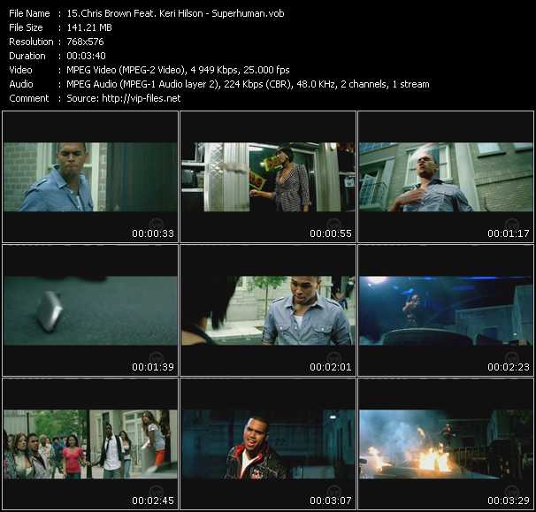 Chris Brown Feat. Keri Hilson video ”Superhuman” from dvd ”The Video Pool UK November 2008”