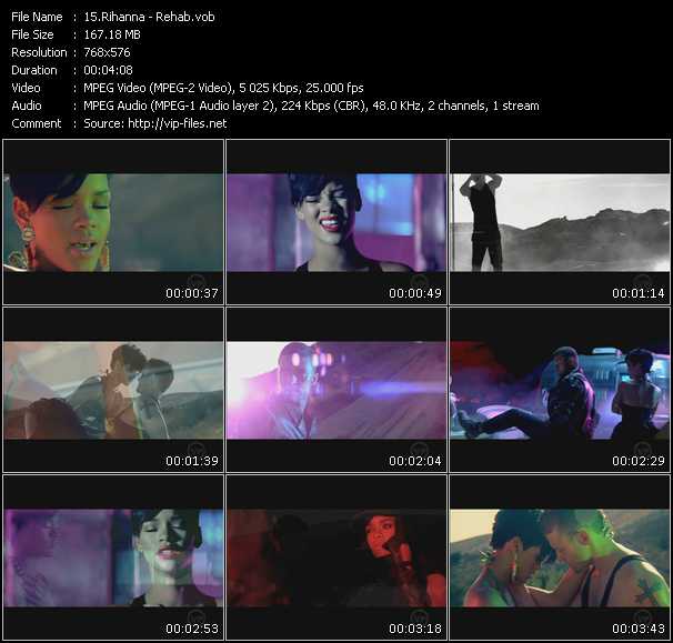Rihanna video ”Rehab” from dvd ”The Video Pool UK December 2008”