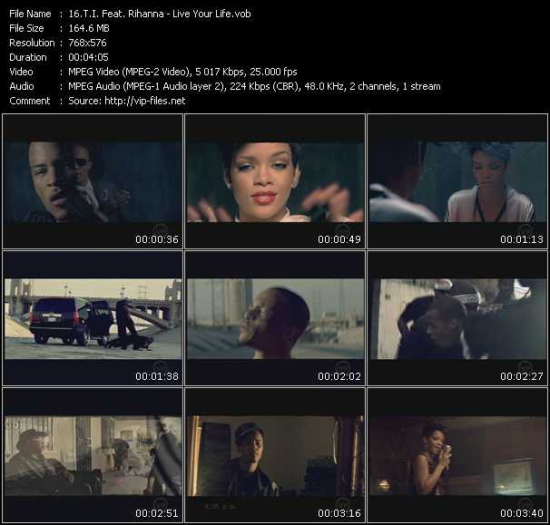 T.I. Feat. Rihanna video ”Live Your Life” from dvd ”The Video Pool UK December 2008”