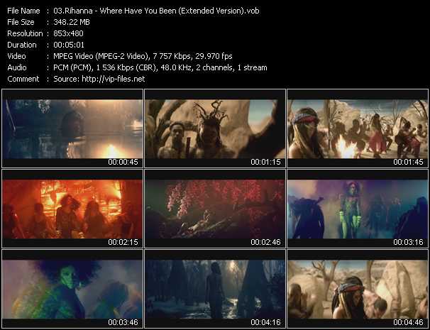 Rihanna video ”Where Have You Been (Extended Version)” from dvd ”DTVideos Extended Vol.58”