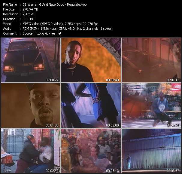 Warren G And Nate Dogg video ”Regulate” from dvd ”ETV ET-VideoLink Nite Life 206 July 1994”