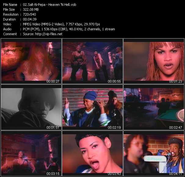 Salt-N-Pepa video ”Heaven 'N Hell” from dvd ”ETV ET-VideoLink Nite Life 207 August 1994”