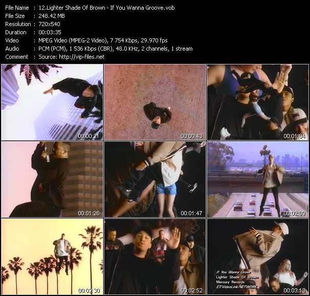 Lighter Shade Of Brown video ”If You Wanna Groove” from dvd ”ETV ET-VideoLink Nite Life 207 August 1994”