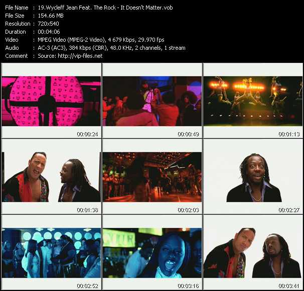 Wyclef Jean Feat. The Rock video ”It Doesn't Matter” from dvd ”ETV Network Vital Dance 9035 August 2000”