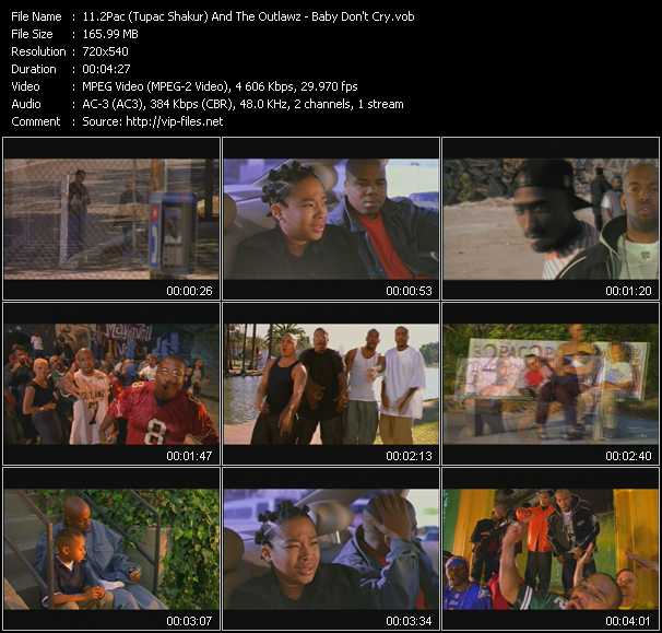 2Pac (Tupac Shakur) And The Outlawz video ”Baby Don't Cry” from dvd ”ETV Network Vital Hitz 2029 February 2000”