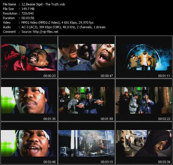 Beanie Sigel video ”The Truth” from dvd ”ETV Network Vital Hitz 2031 April 2000”