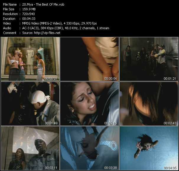 Mya video ”The Best Of Me” from dvd ”ETV Network Vital Hitz 2031 April 2000”