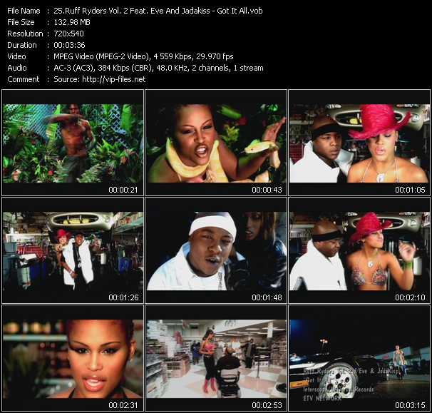 Ruff Ryders Feat. Eve And Jadakiss video ”Got It All” from dvd ”ETV Network Vital Hitz 2034 July 2000”