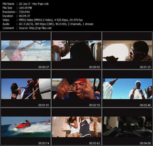 Jay-Z video ”Hey Papi” from dvd ”ETV Network Vital Hitz 2036 September 2000”