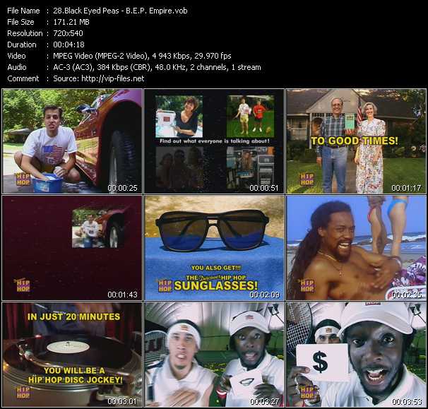 Black Eyed Peas video ”B.E.P. Empire” from dvd ”ETV Network Vital Hitz 2036 September 2000”