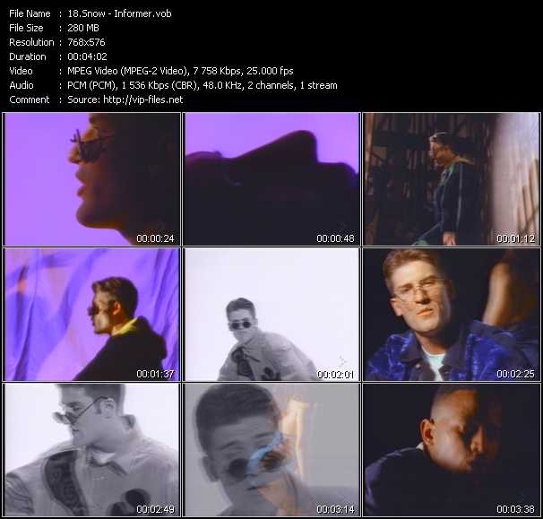 Snow video ”Informer” from dvd ”MixMash 90s Classics Pop Vol.5”