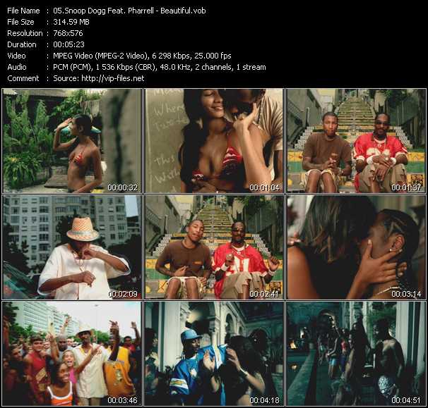 Snoop Dogg Feat. Pharrell Williams video ”Beautiful” from dvd ”Maxim Hot Clips Vol.2”