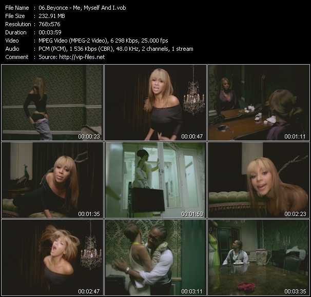 Beyonce video ”Me, Myself And I” from dvd ”Maxim Hot Clips Vol.2”