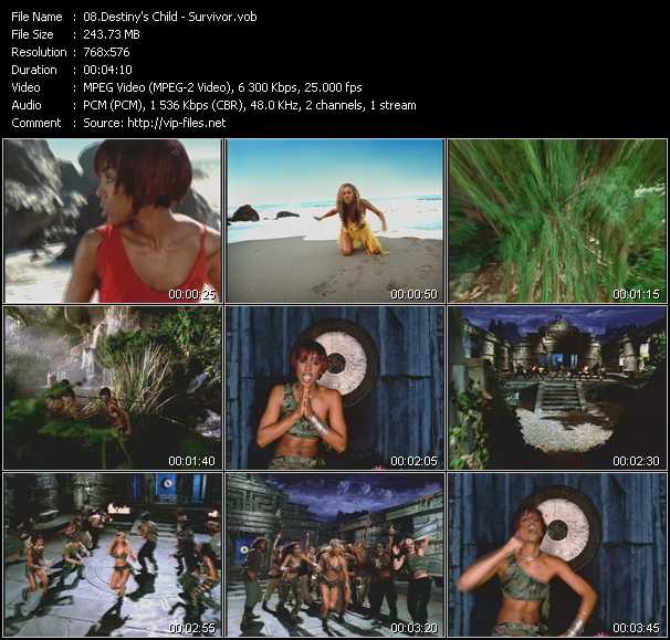 Destiny's Child video ”Survivor” from dvd ”Maxim Hot Clips Vol.2”