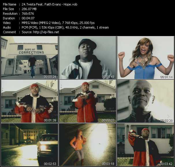 Twista Feat. Faith Evans video ”Hope” from dvd ”MixMash Dance February 2005”