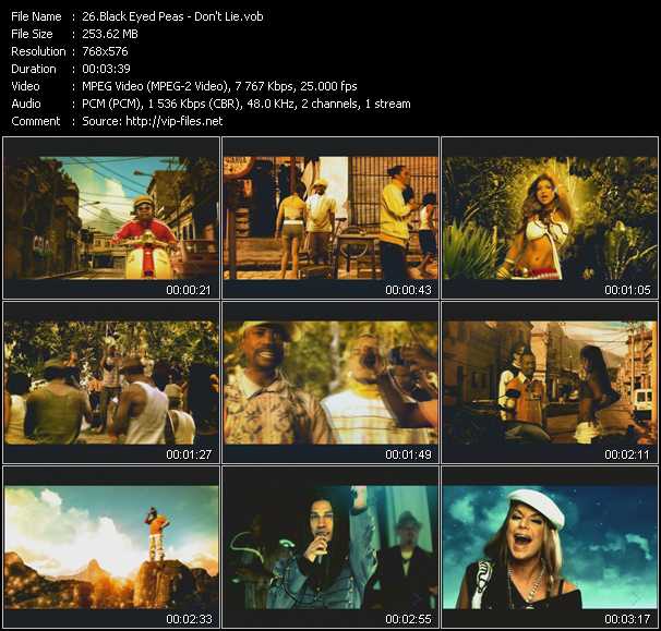 Black Eyed Peas video ”Don't Lie” from dvd ”MixMash Dance August 2005”