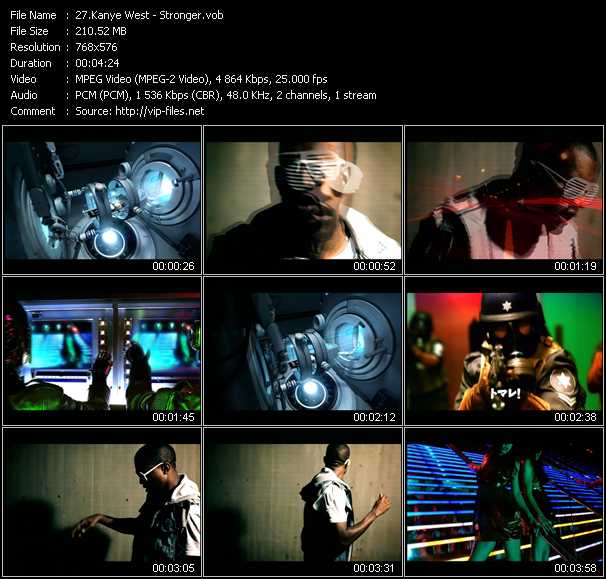 Kanye West video ”Stronger” from dvd ”MixMash Dance August 2007”