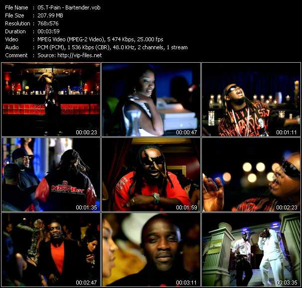 T-Pain video ”Bartender” from dvd ”MixMash Dance October 2007”