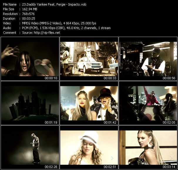 Daddy Yankee Feat. Fergie video ”Impacto” from dvd ”MixMash Dance October 2007”