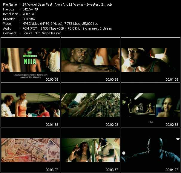 Wyclef Jean Feat. Akon And Lil' Wayne video ”Sweetest Girl” from dvd ”MixMash Francais Classics Vol.2”