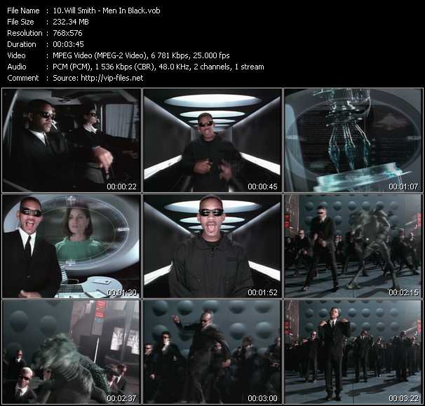 Will Smith video ”Men In Black” from dvd ”MixMash Halloween Vol.1”