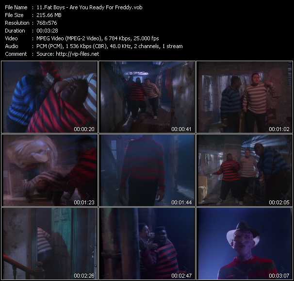 Fat Boys video ”Are You Ready For Freddy” from dvd ”MixMash Halloween Vol.1”