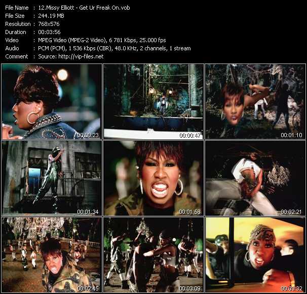 Missy Elliott video ”Get Ur Freak On” from dvd ”MixMash Halloween Vol.1”