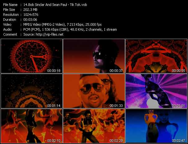 Bob Sinclar And Sean Paul video ”Tik Tok” from dvd ”MixMash Latin Party Vol.3”