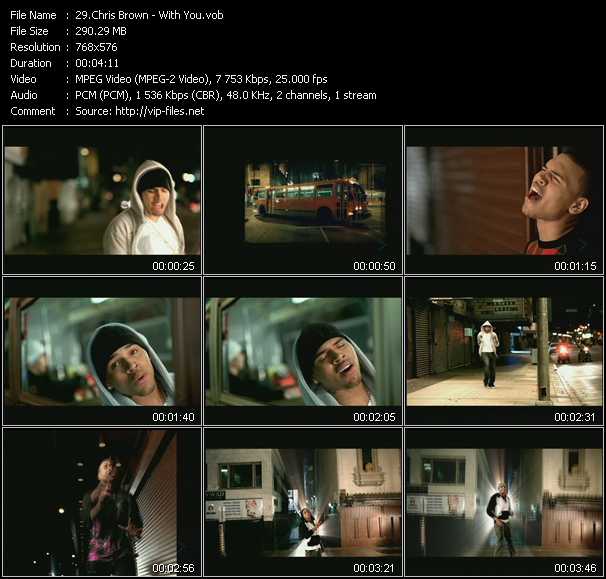 Chris Brown video ”With You” from dvd ”MixMash Pop March 2008”