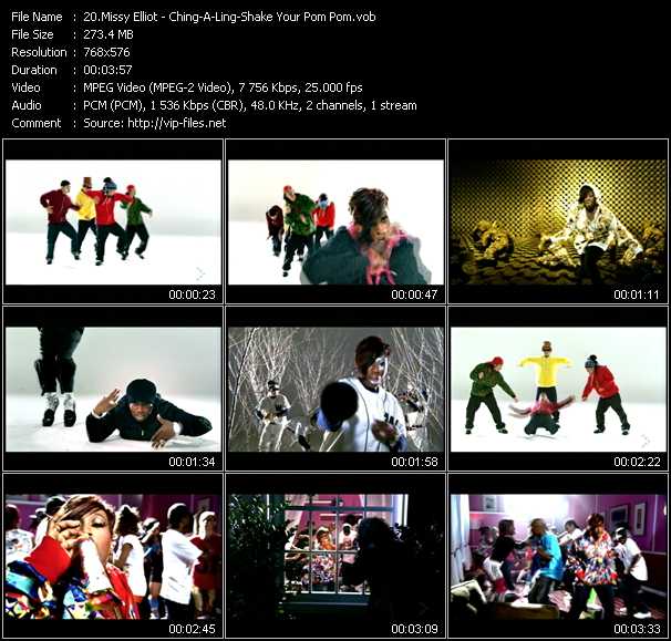 Missy Elliott video ”Ching-A-Ling - Shake Your Pom Pom” from dvd ”MixMash Pop April 2008”