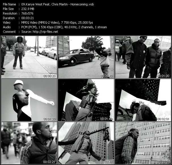 Kanye West Feat. Chris Martin video ”Homecoming” from dvd ”MixMash Pop May 2008”