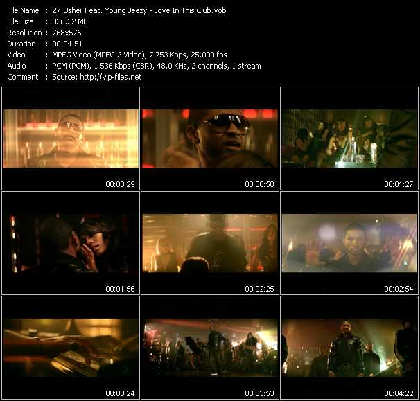 Usher Feat. Young Jeezy video ”Love In This Club” from dvd ”MixMash Pop May 2008”