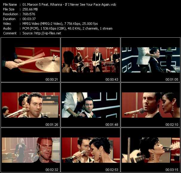 Maroon 5 Feat. Rihanna video ”If I Never See Your Face Again” from dvd ”MixMash Pop June 2008”