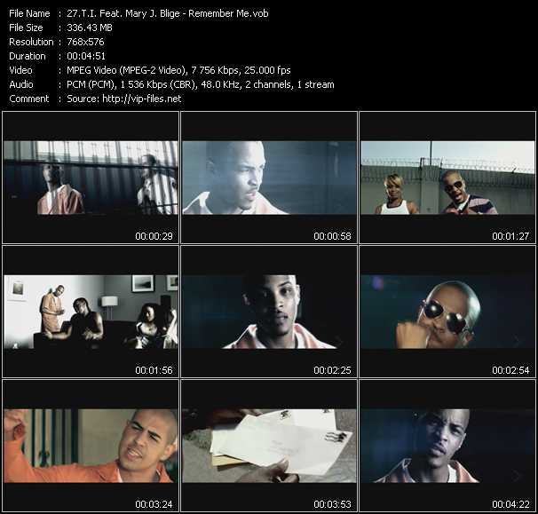 T.I. Feat. Mary J. Blige video ”Remember Me” from dvd ”MixMash Pop September 2009”