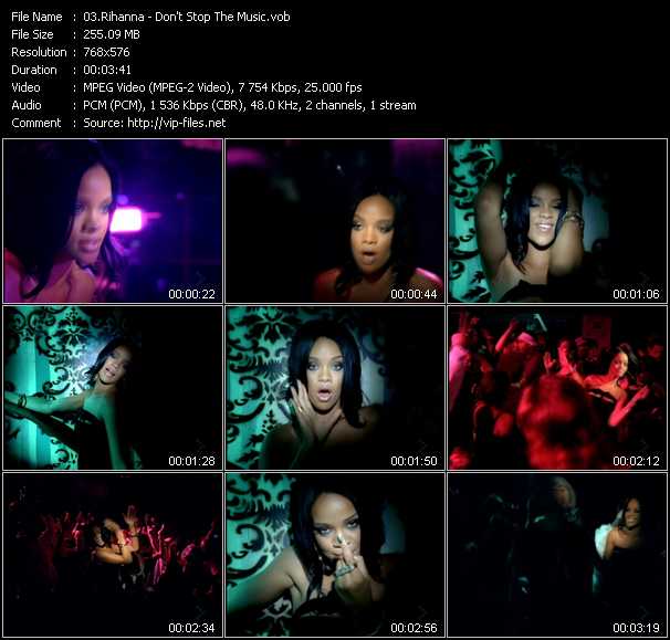 Rihanna video ”Don't Stop The Music” from dvd ”MixMash Party Classics Vol.29”