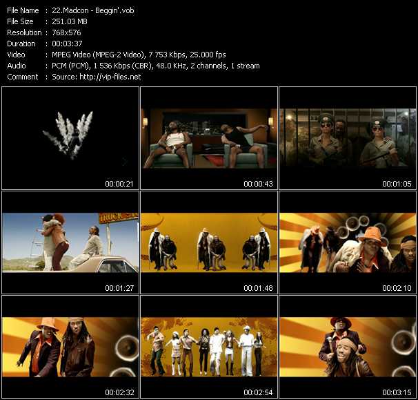 Madcon video ”Beggin'” from dvd ”MixMash Party Classics Vol.31”