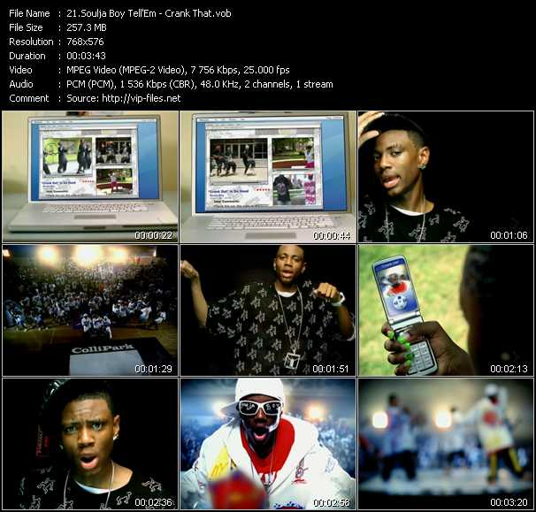 Soulja Boy Tell 'Em video ”Crank That” from dvd ”MixMash Party Classics Vol.34”