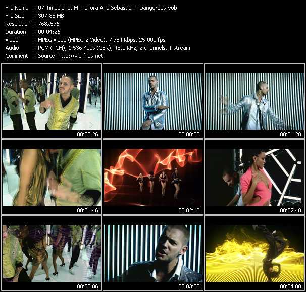 Timbaland, M. Pokora And Sebastian video ”Dangerous” from dvd ”MixMash Urban April 2008”