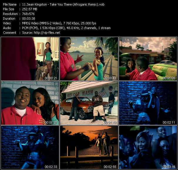 Sean Kingston video ”Take You There (Afroganic Remix)” from dvd ”MixMash Urban April 2008”