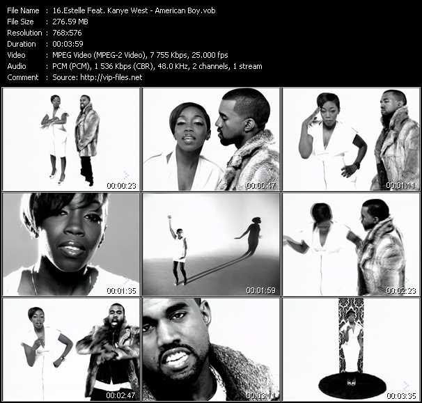 Estelle Feat. Kanye West video ”American Boy” from dvd ”MixMash Urban April 2008”