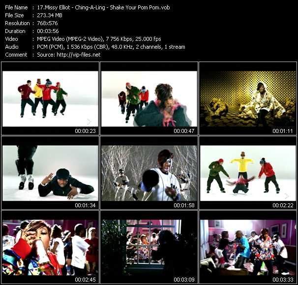 Missy Elliott video ”Ching-A-Ling - Shake Your Pom Pom” from dvd ”MixMash Urban April 2008”