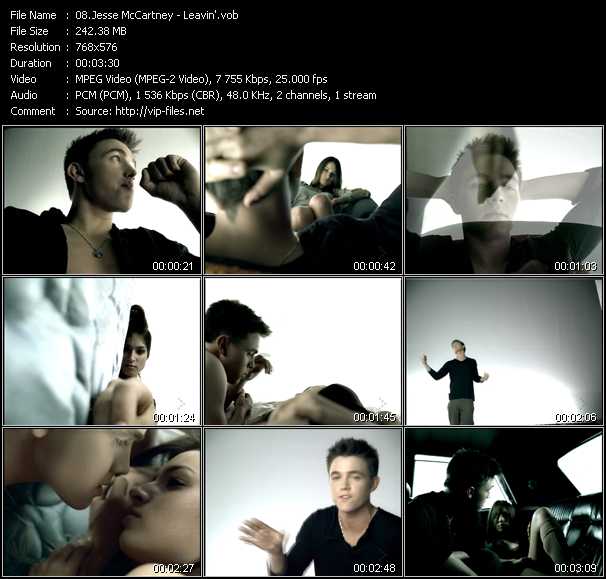 Jesse McCartney video ”Leavin'” from dvd ”MixMash Urban May 2008”